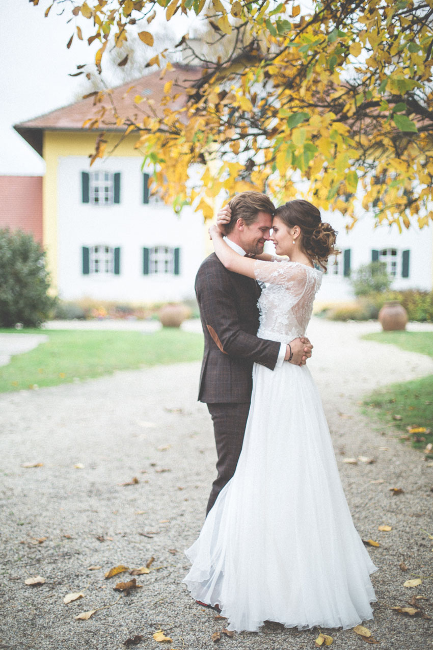 Elegante Landhochzeit Brautpaar