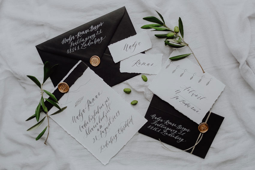 Boho Berg Hochzeitspapeterie