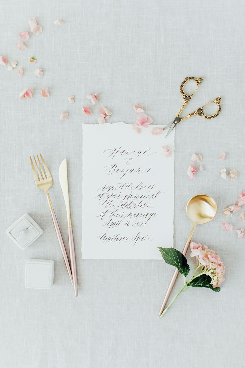 Hochzeitseinladung Hortensie