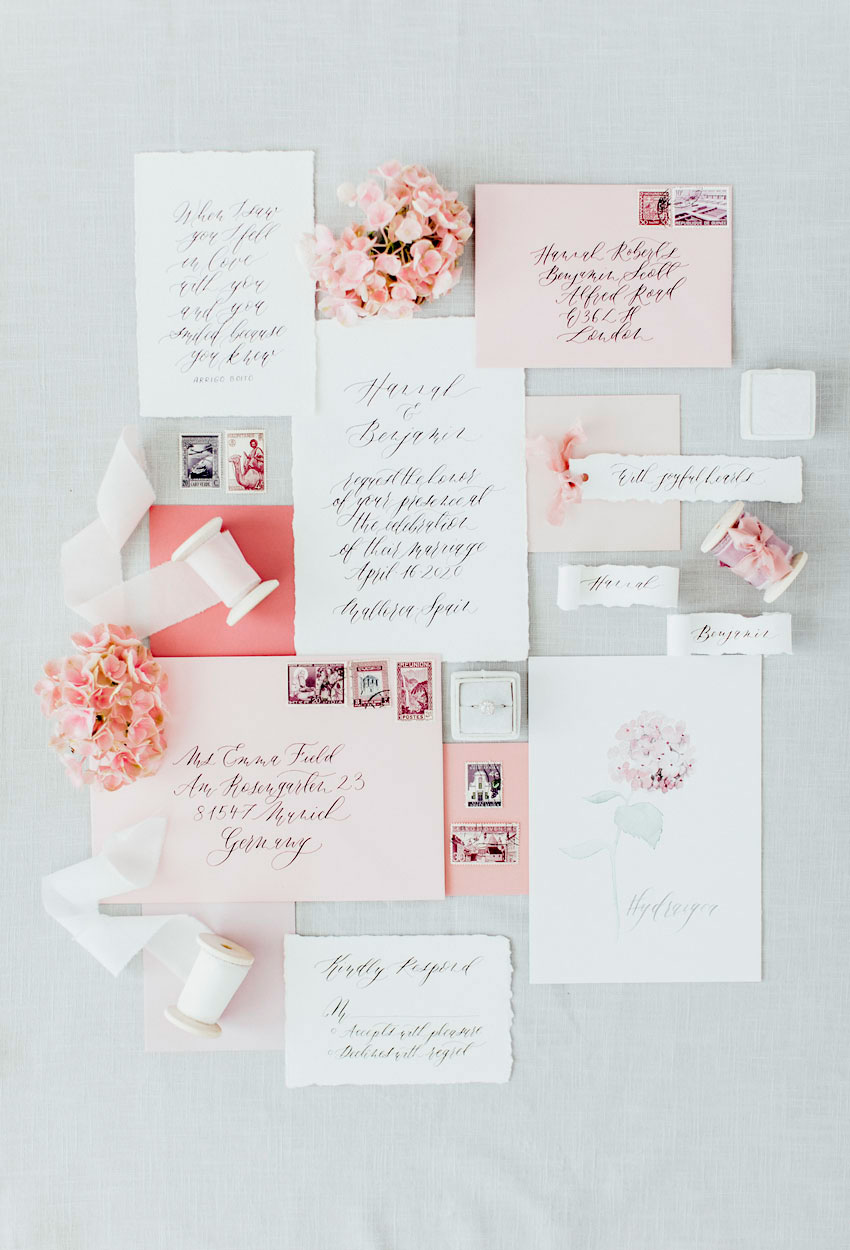 Hochzeitspapeterie Hortensie