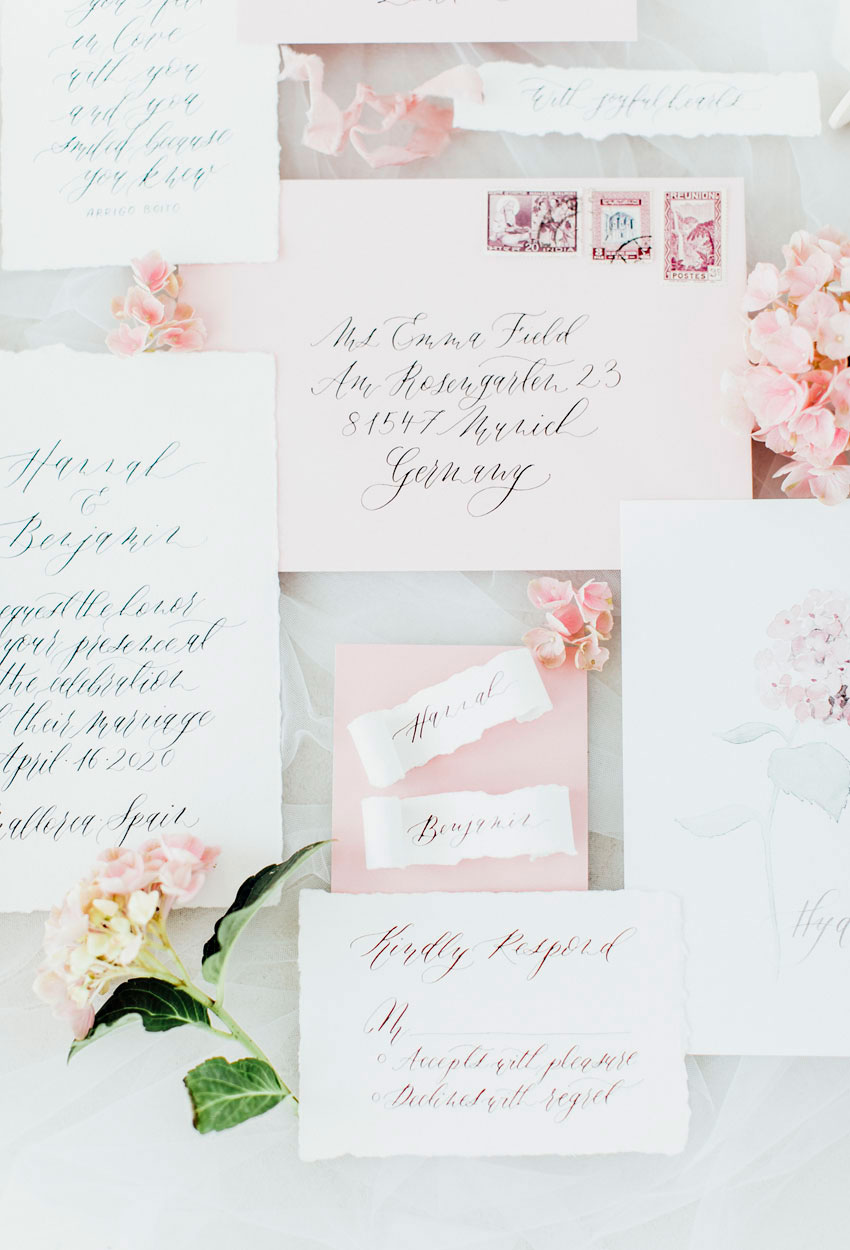 Hochzeitspapeterie Hortensie