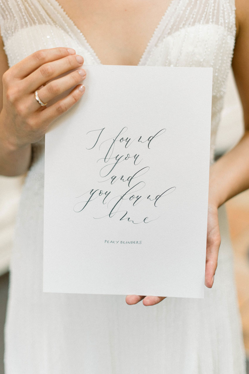 I found you - Kalligrafiertes Zitat