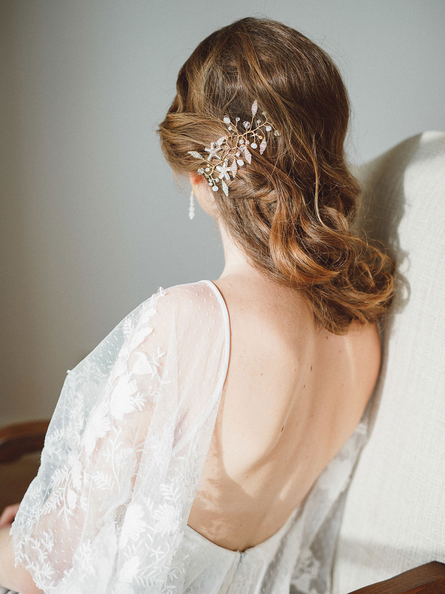 Mallorca Hochzeit Braut Rueckenansicht
