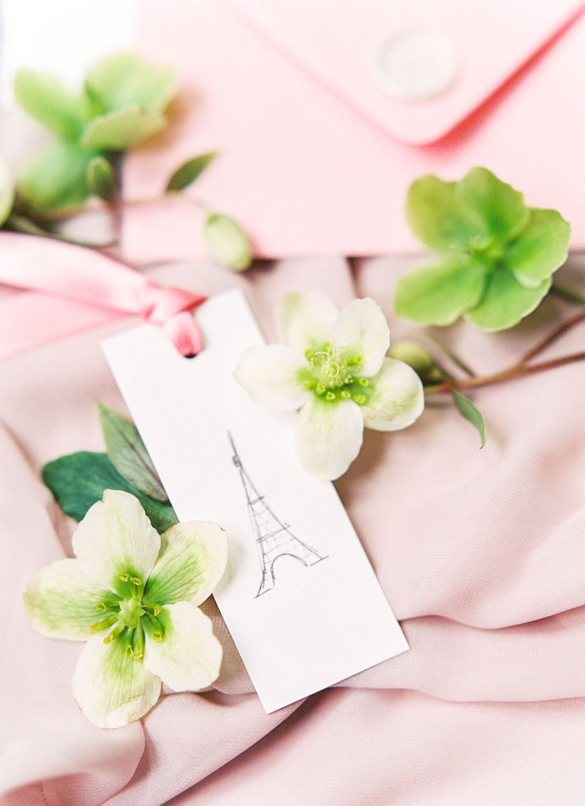 Paris Hochzeit Illustration Eiffelturm