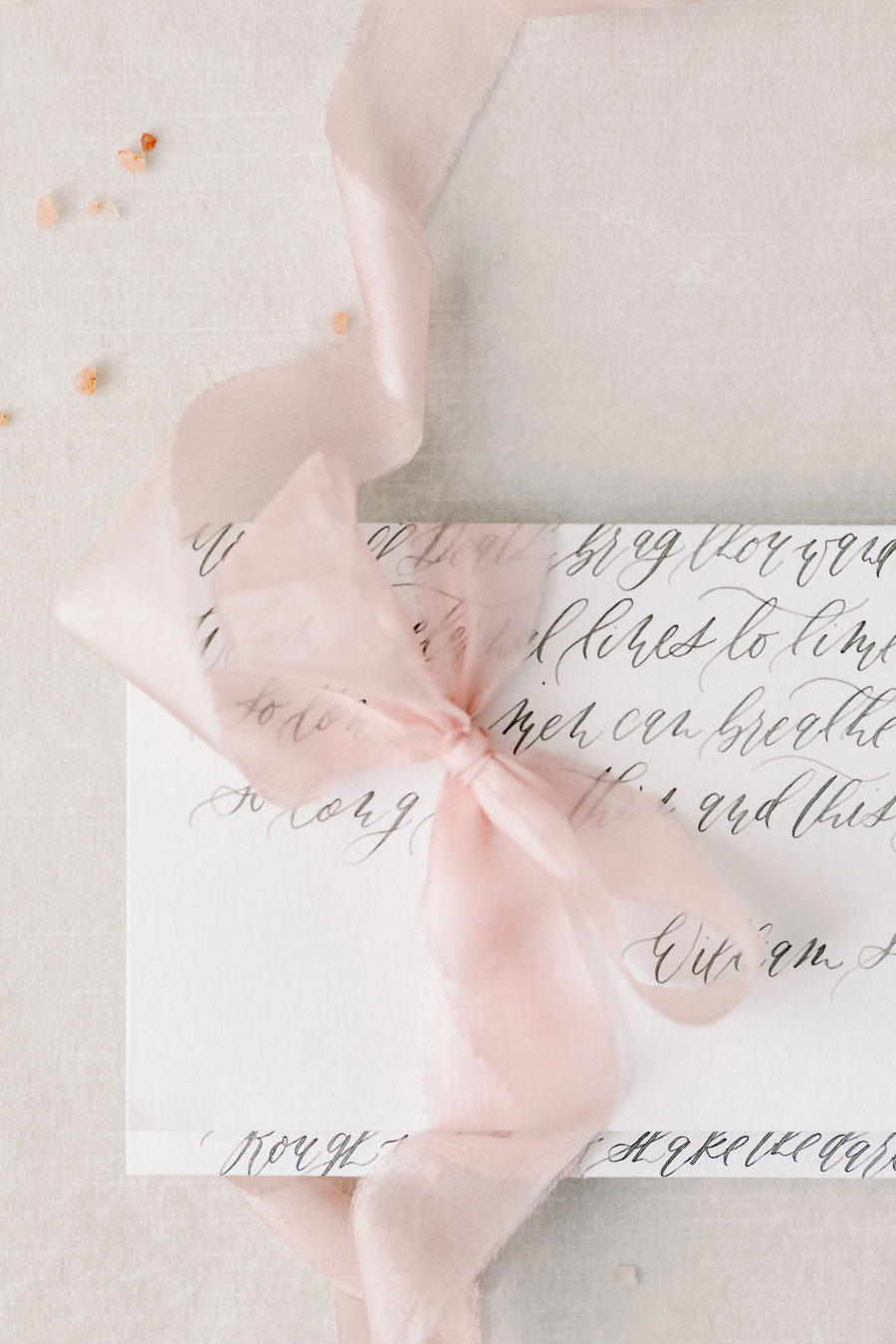 Liebesbrief mit Seidenband