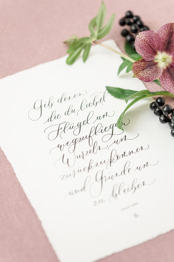 Kalligrafie Trauspruch